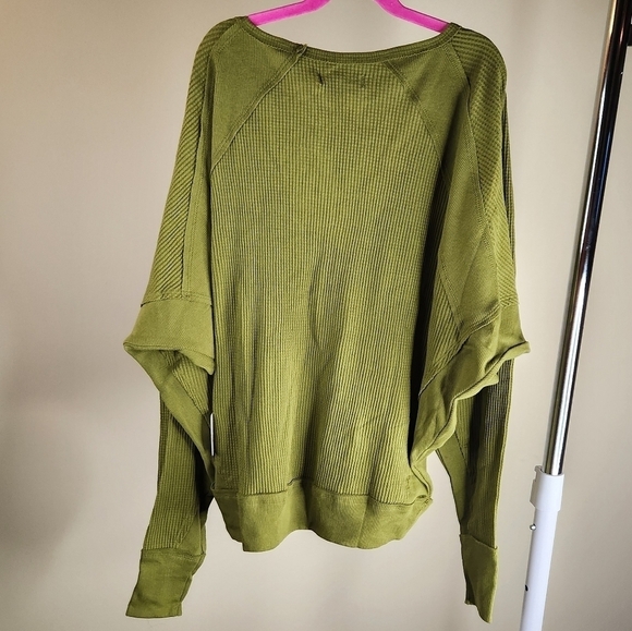 Free People NWT Santa Clara Thermal In Ferngully Green Size XSmall - Picture 12 of 14